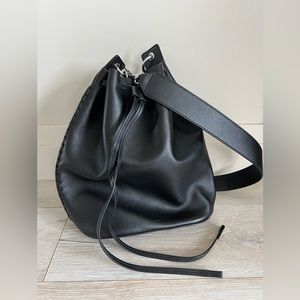 All Saints Black Bucket Bag